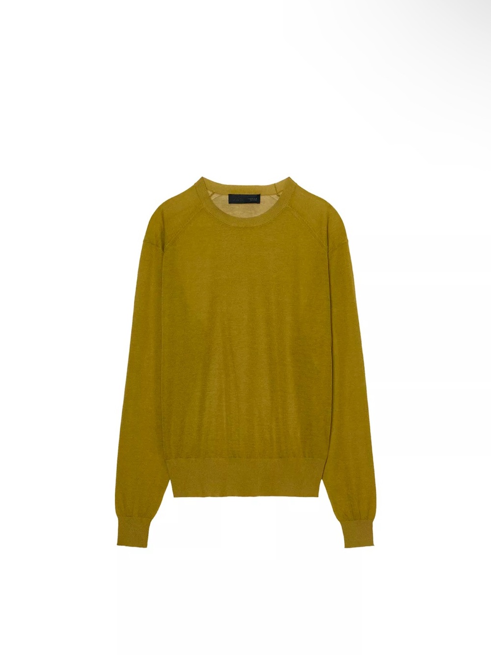 Zara Women's Crewneck Sweater - Olive with shoulders seams